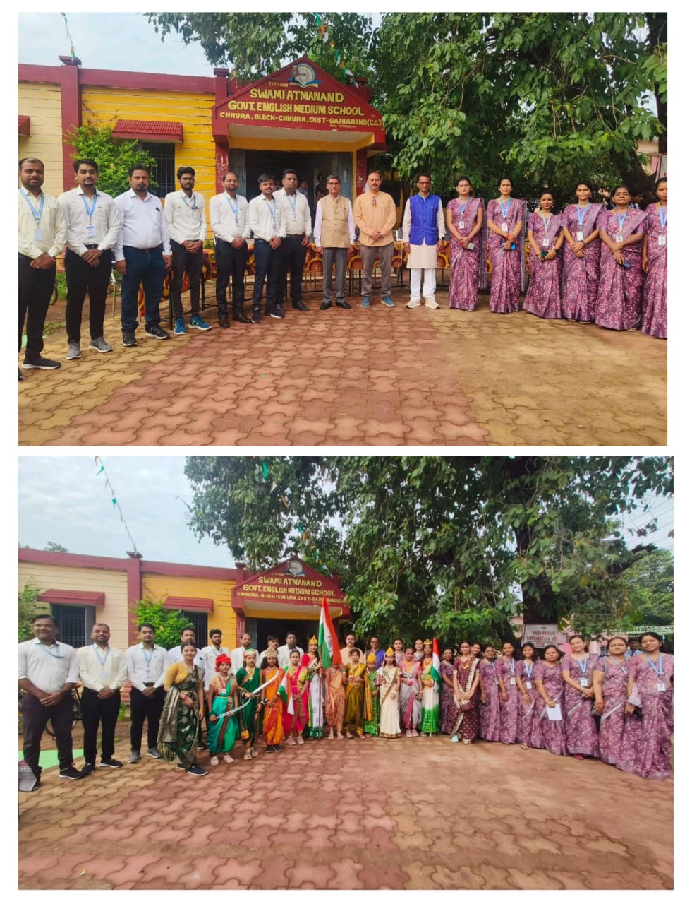 सेज़ेस अंग्रेजी माध्यम छुरा में हर्षोल्लास पूर्वक मनाया गया स्वतंत्रता दिवस का पर्व 