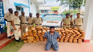  हुंडई कार से ढाई क्विंटल (257.5 किलो) गांजा  के साथ एक आरोपी गिरफ्तार