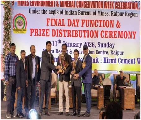 बैलाडीला आयरन ओर माइन (बचेली कॉम्प्लेक्स) ने खान पर्यावरण एवं खनिज संरक्षण सप्ताह में जीते कई प्रतिष्ठित पुरस्कार