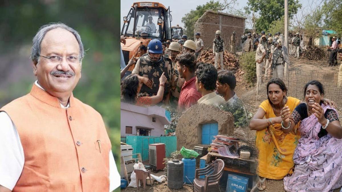 नकटी बेदखली पर भड़के सांसद बृजमोहन अग्रवाल! बोले- रात के अंधेरे में तोड़फोड़ गलत, दोषी अफसरों पर हो सख्त कार्रवाई