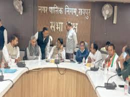 एमआईसी में हंगामा:भाठागांव के नाम को अरिहंतपुरम करने के प्रस्ताव को किया रद्द