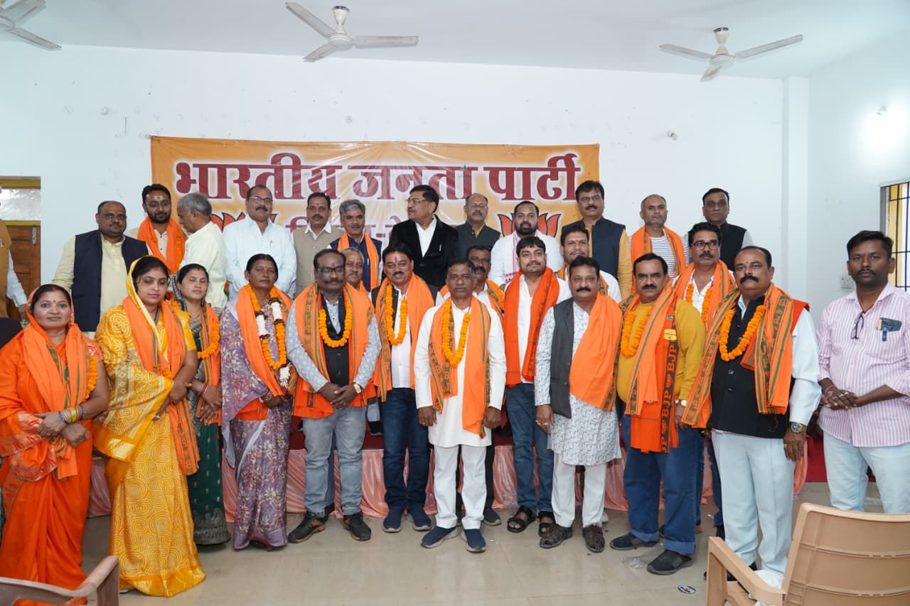 भाजपा जिला बेमेतरा के नव–नियुक्त पदाधिकारियों का स्वागत एवं सम्मान
