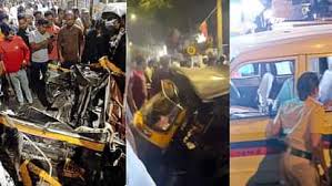 मुंबई में दर्दनाक सड़क हादसा.. बस ने कई गाड़ियों में मारी टक्कर, 3 की मौत..कई घायल