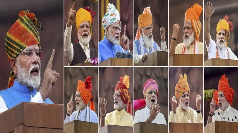 भगवामय हुए PM मोदी, इस बार चर्चा में है ये खास पगड़ी, देखें 12 सालों में कैसे बदलता रहा उनका साफा