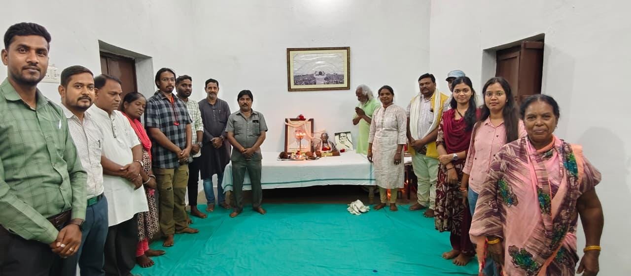 सासाहोली प्रयोग आश्रम तिल्दा में मनाया गया एस एन सुब्बाराव की पुण्यतिथि 