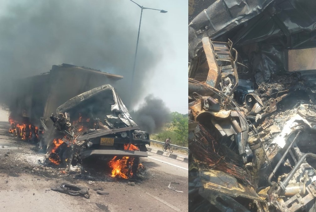 तेज रफ्तार का कहर: ट्राला अज्ञात वाहन से टकराया, चालक की मौके पर मौत