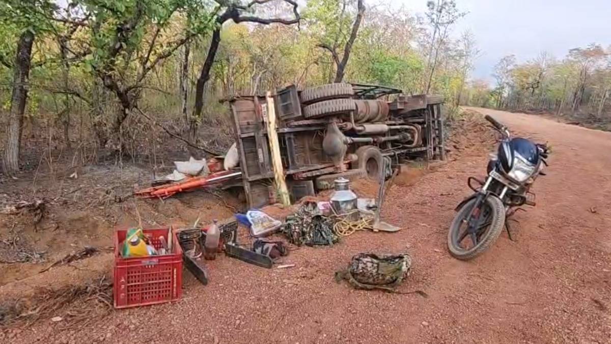 अबूझमाड़ में बड़ा हादसा: डीमाइनिंग ऑपरेशन पर निकले ITBP जवानों का वाहन पलटा, कई घायल