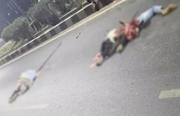 नेशनल हाईवे-53 पर दर्दनाक सड़क हादसा: बाइक सवार दो लोगों की मौके पर ही मौत