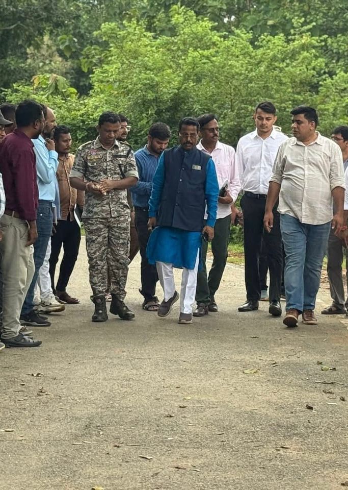 शारदीय नवरात्रि की तैयारी का विधायक चैतराम अटामी ने निरीक्षण किया