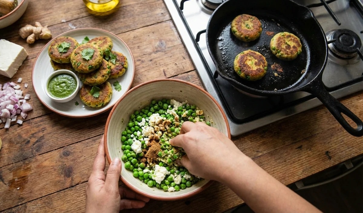 घर पर आसानी ये बनाएं रेस्टोरेंट स्टाइल मटर पनीर टिक्की,यहां जानें Easy Recipe