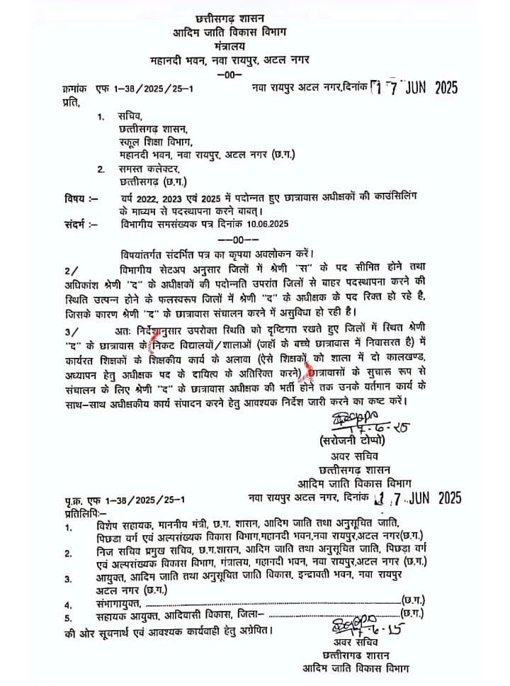 एमसीबी: 27 शिक्षकों को छात्रावास अधीक्षक का अतिरिक्त प्रभार, डबल ड्यूटी के आदेश पर उठे सवाल