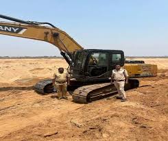 खनिज विभाग द्वारा अवैध रेत उत्खनन, परिवहन पर की गई कार्रवाई