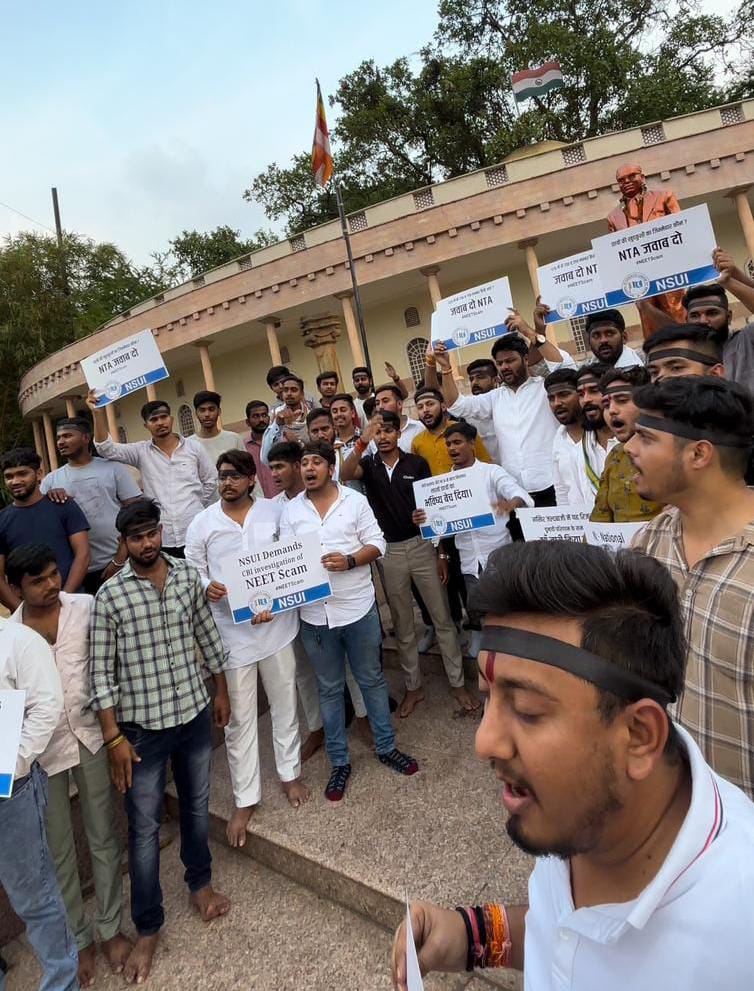 NEET UG 2024 रिजल्ट को लेकर NSUI का विरोध प्रदर्शन, निष्पक्ष जांच की मांग