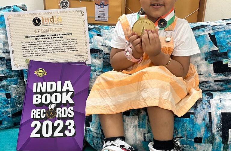 महज 4 साल की उम्र में छत्तीसगढ़ की अनाया का गिनीज बुक ऑफ वर्ल्ड रिकॉर्ड में नाम दर्ज