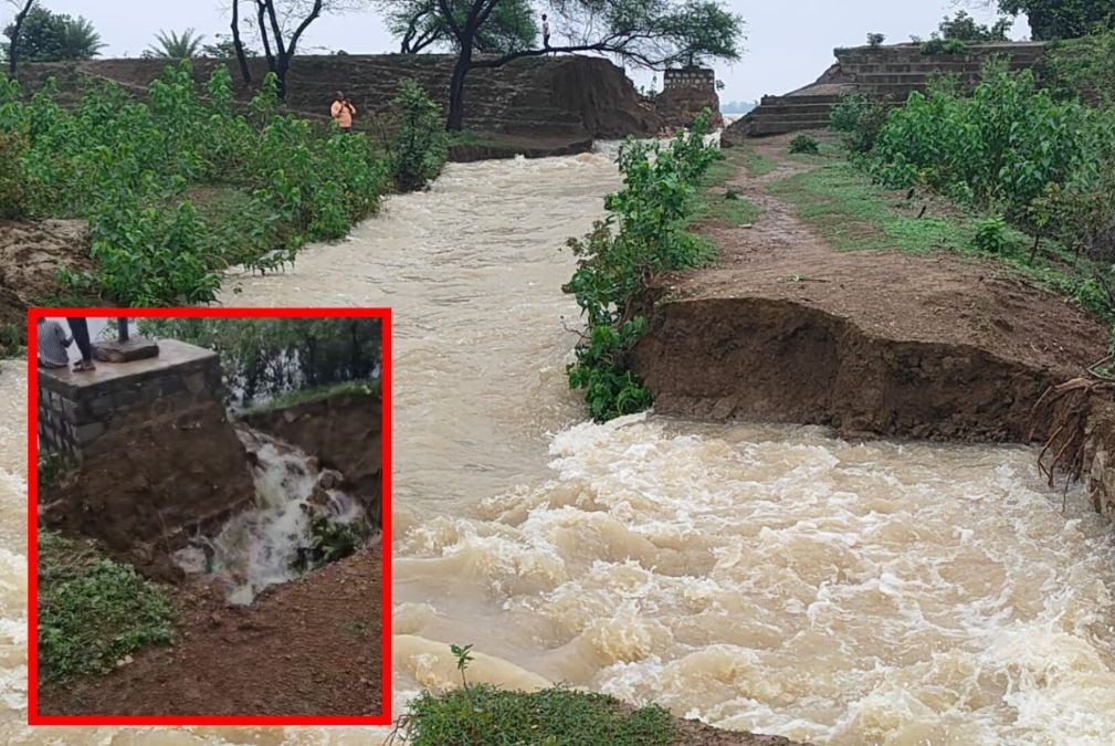 जांजगीर-चांपा में बड़ा संकट: कर्रा नाला बांध का गेट टूटा, लीलागर नदी उफान पर, 100 परिवारों को सुरक्षित निकाला गया