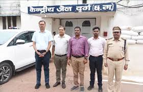 केन्द्रीय जेल दुर्ग का कमिश्नर ने किया औचक निरीक्षण