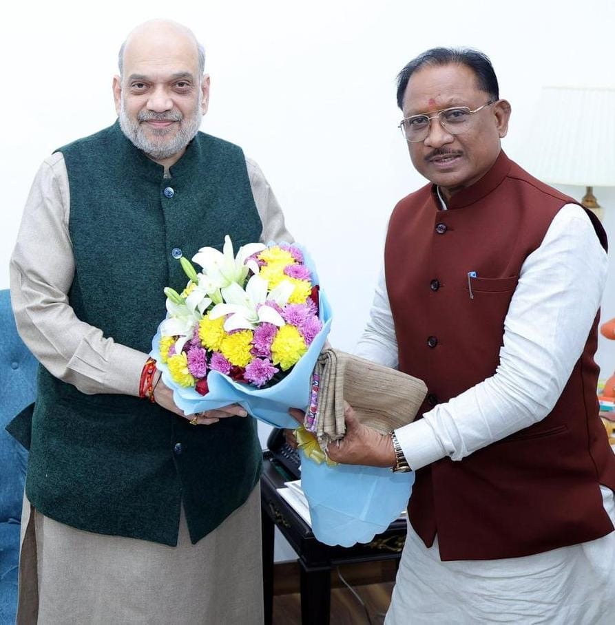 मुख्यमंत्री विष्णुदेव साय ने केंद्रीय गृह मंत्री से की  सौजन्य मुलाकात