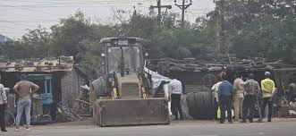 राजधानी रायपुर में टैगोर नगर और तेलीबांधा रोड कब्जा मुक्त