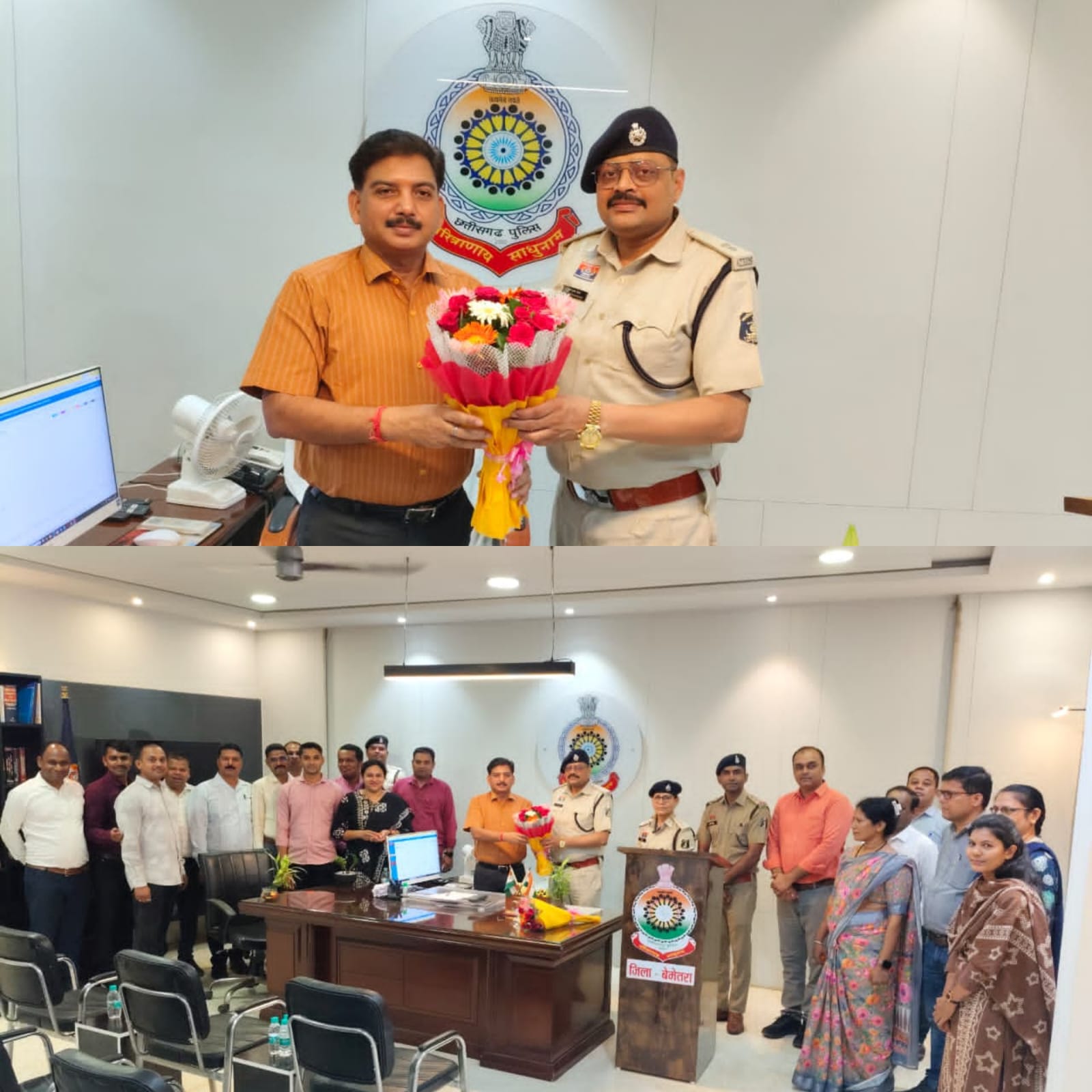 अंग्रेजी साहित्य में पीएच.डी. की उपाधि प्राप्त करने पर एएसपी हरीश यादव का हुआ सम्मान