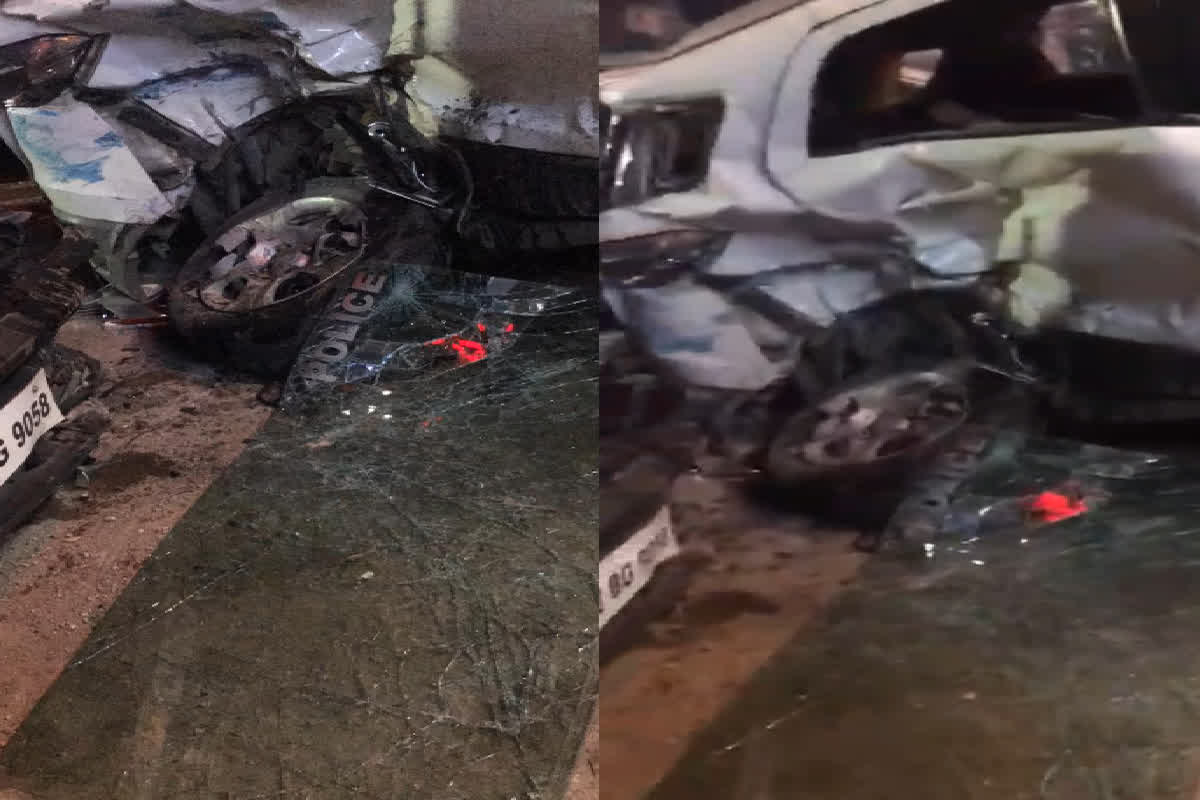 मुख्यमंत्री के काफिले की गाड़ी में जोरदार टक्कर, 2 लोगों की मौत