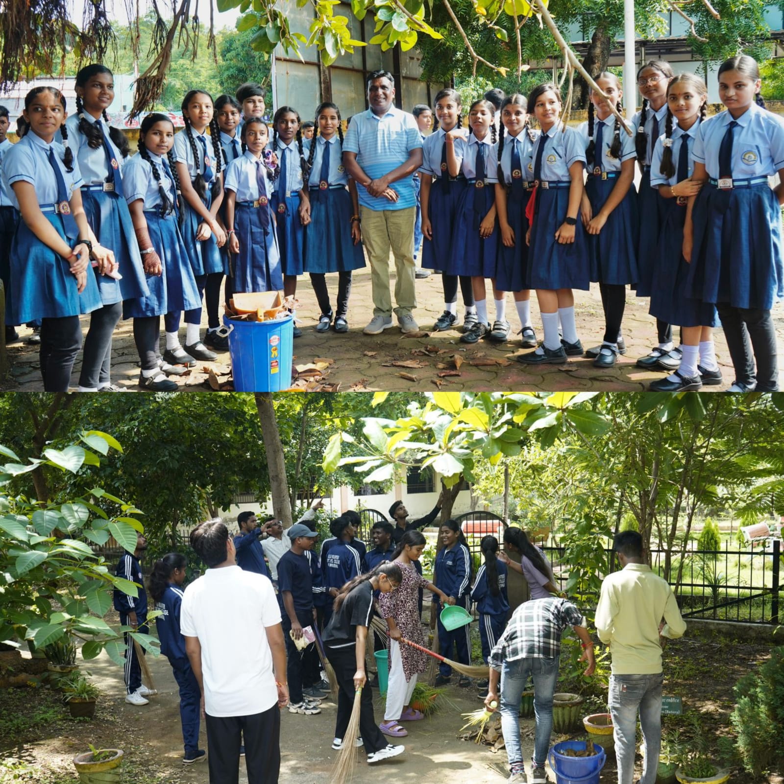 स्कूलों में गूंजा स्वच्छता संदेश ‘‘कूड़े से आज़ादी‘‘ स्वच्छता हमारी जिम्मेदारी