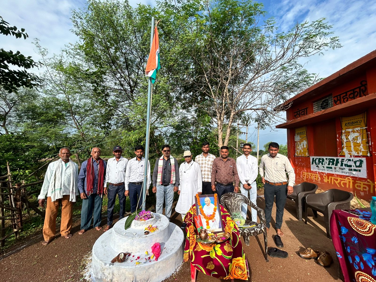 भानपुरी सेवा सहकारी समिति में 15 अगस्त का पर्व हर्षोल्लास के साथ मनी