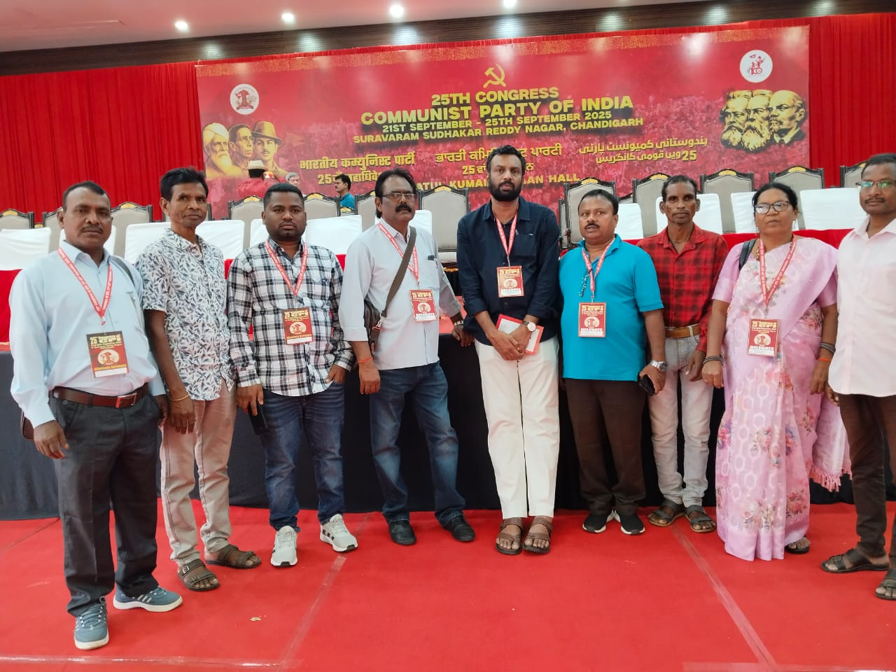 भाकपा के 25 वें राष्ट्रीय अधिवेशन में शिरकत करेंगे चंडीगढ़ पहुंचे प्रदेश सचिव के साजी