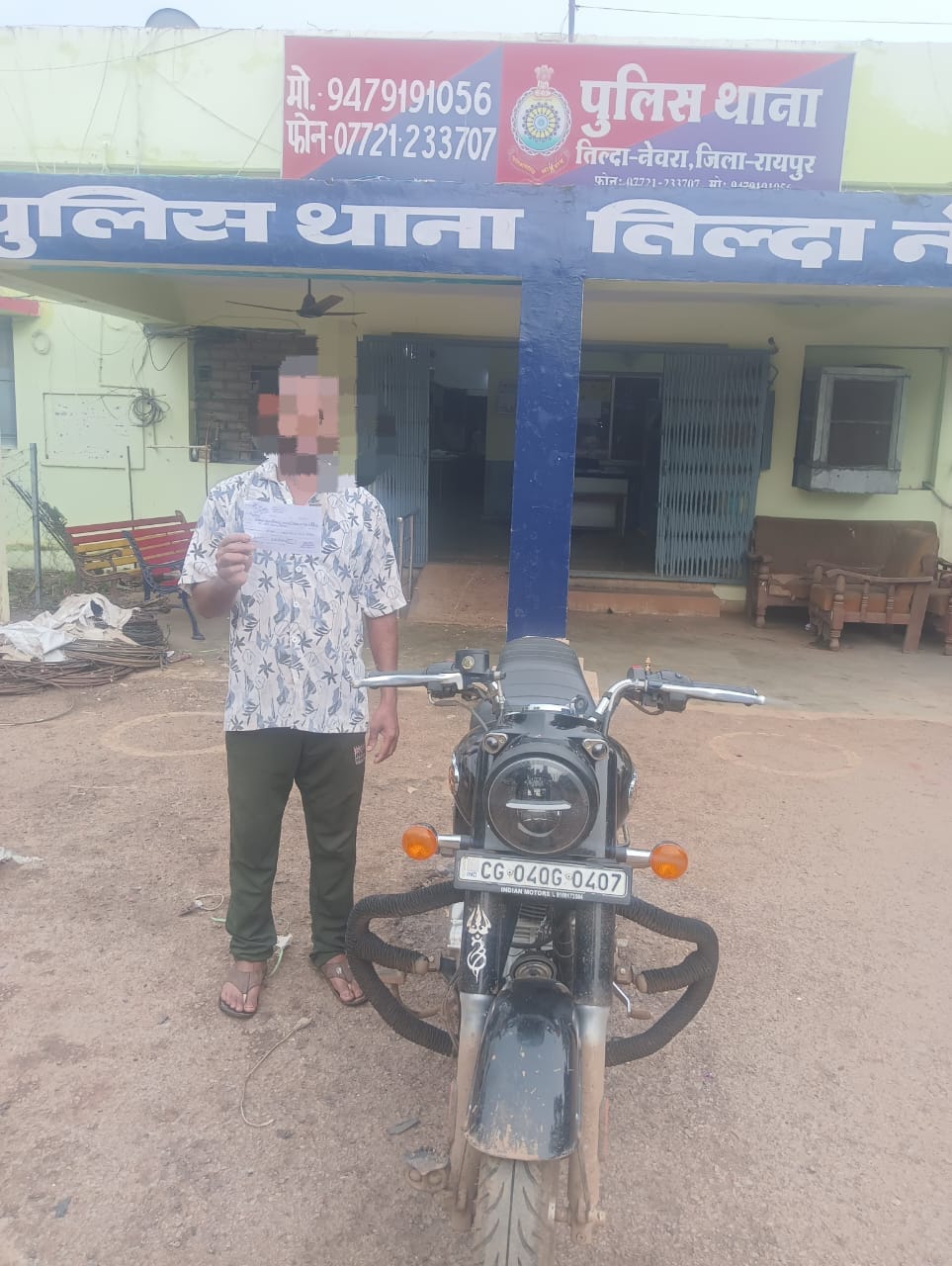 नाबालिग को मॉडिफाइड बुलेट देने वाले पर तिल्दा पुलिस की कार्रवाई, ₹6000 का जुर्माना