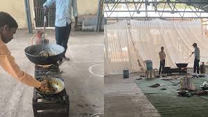  सरकारी दफ्तर में पका मुर्गा,अधिकारी ने उड़ाई नियमों की धज्जियां